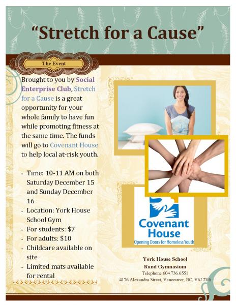 Stretch for a cause event