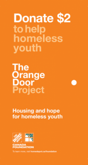 Last week to buy a $2 paper door in support of homeless youth 