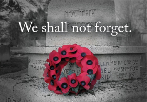 Remembrance Day Image - Lest We Forget