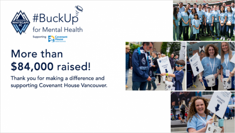 Whitecaps FC raise over $84,000 for #BuckUp for Mental Health!